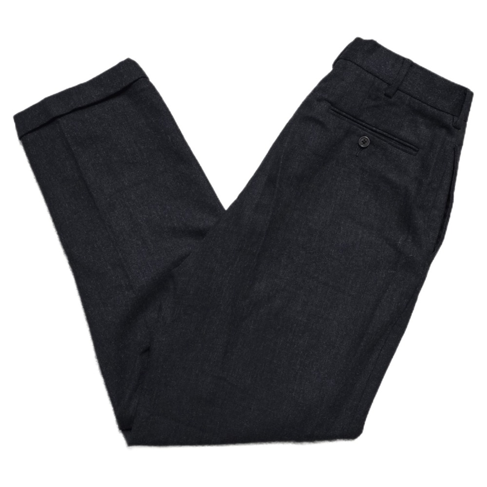 VTG J Crew Oarsman Pants Men 31x31 Wool Cuffed Straight Leg Charcoal